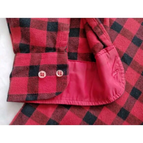 Vintage Buffalo Plaid Shirt Button Down Red Black Check Lumberjack Mens Size XL - Picture 5 of 8